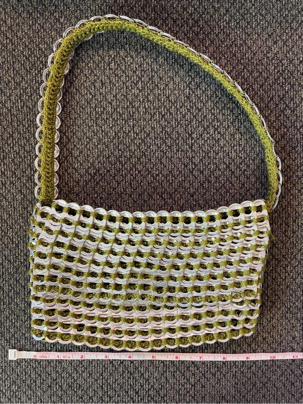 Escama Studio Francisca Flap Shoulder Bag, Crochet Pop-Tab